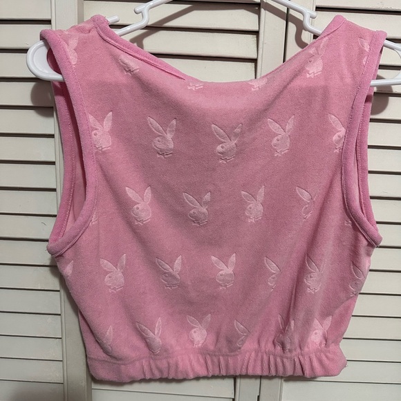 Pink playboy x missguided top - Picture 2 of 3